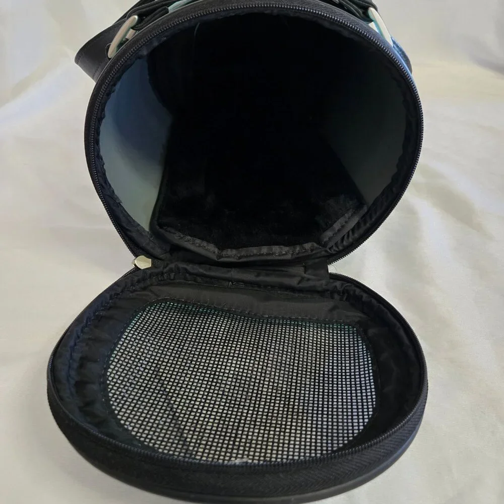 NWT Petote Aqua Blue ' Madison ' Pet Carrier 10.5 x 7'' x 6.5'' USA Made